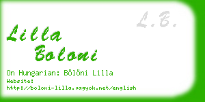 lilla boloni business card