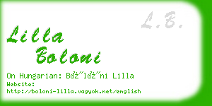 lilla boloni business card